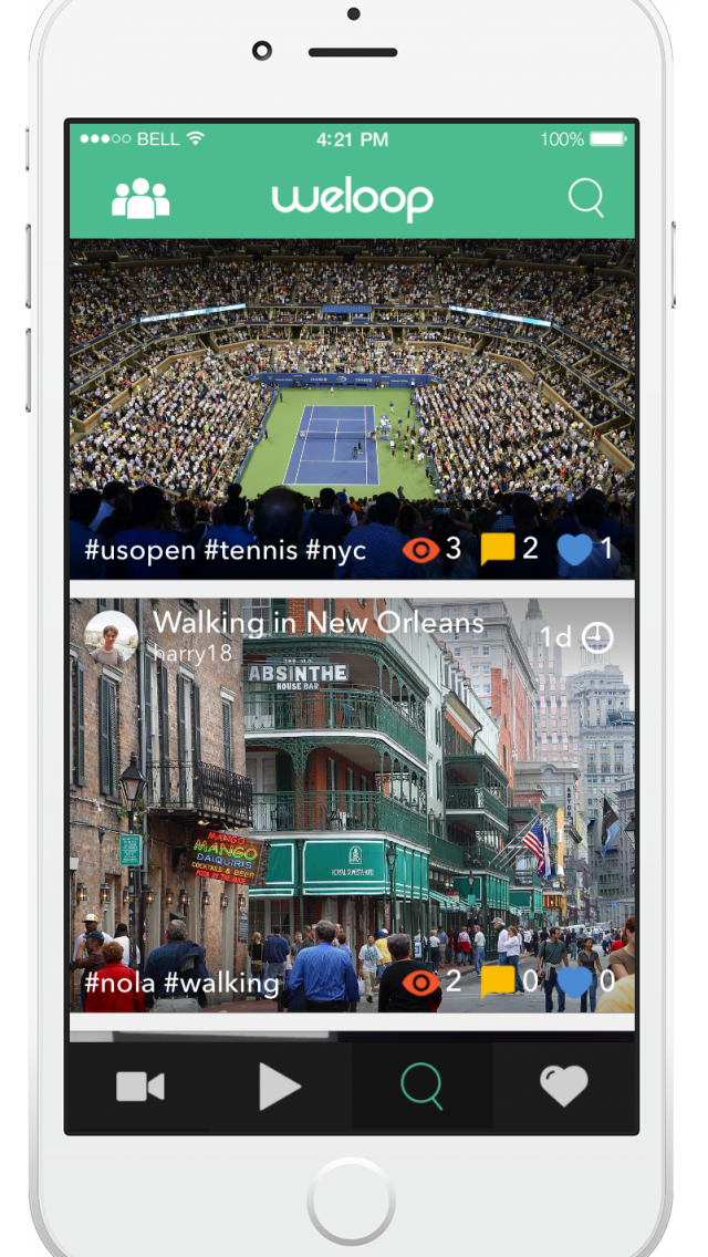 Weloop Fast and Easy way to Share Live Video App for iPhone New